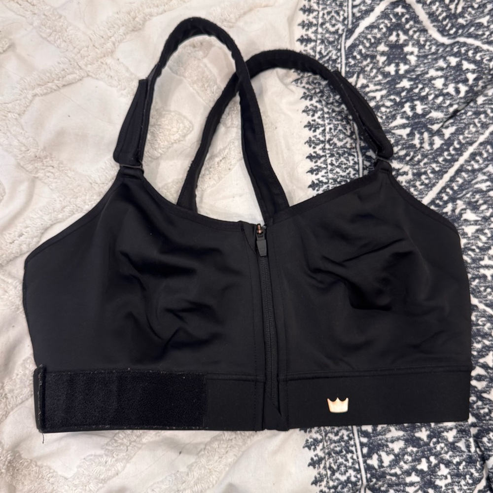 SHEFIT Ultimate Sports Bra Luxe Black Gold Foil Marble 3Luxe Adjustable Women’s - Picture 3 of 7